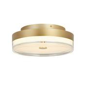 Cyprus LED Flush, Gold Metal and Clear Acrylic image