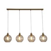 Radiance 4Lt Bar Pendant, Gold Metal and Champagne Glass image
