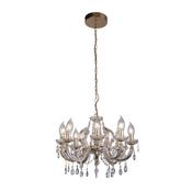 Utah Outdoor 8Lt Pendant - Gold &amp; Crystal