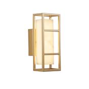 Mirage LED Wall Light, Matt Gold &amp; Marbleised Resin image
