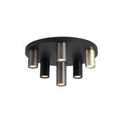 Tubes 6Lt Flush, Black Metal, Anodized Bronze, Brass image