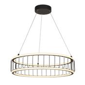 Circolo Cage Drum Pendant - Black Metal &amp; White Silicon image