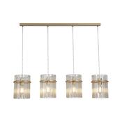 Swizzle 4Lt Bar Pendant,  Gold Metal with Champagne Rods image