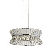 Uptown 7Lt Pendant/Semi-Flush - Chrome Metal &amp; Clear Crystal image