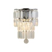 Empire 2LT Wall Light, Chrome with Clear Crystal image