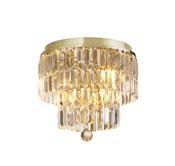 Empire 4Lt Flush - Satin Brass Metal &amp; Champagne Crystal image