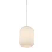 Pearl Pendant - White Frosted Glass, White Suspension image