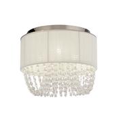 Bellano 3Lt Flush - Chrome Metal,White Fabric,Clear Acrylic image