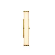 Clamp Wall Light - Gold Metal, Ribbed Clear &amp; Opal Diffuser image