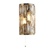 Bijou 2Lt Wall Light - Antique Brass Metal &amp; Champagne Glass image