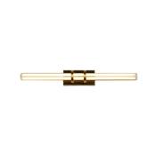 Parma LED Wall Light, Satin Brass Metal &amp; Clear Glass image