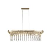 Gemma 8Lt Bar Pendant - Satin Brass &amp; Clear Crystal image
