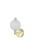 Luminique LED Wall Light, Satin Brass Metal with Glass image