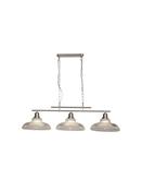 Bistro III 3Lt Bar Pendant - Satin Silver Metal image
