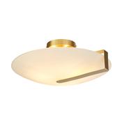Sundial Flush - Gold Metal &amp; Frosted Glass