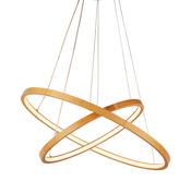 x Eternity Pendant - Natural Bamboo &amp; Gold Metal image