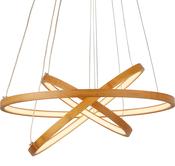 x Eternity Pendant - Natural Bamboo &amp; Gold Metal image