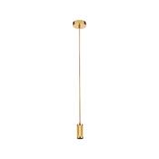 Suspension Cable - Knurled Gold Metal &amp; Gold Braided Cable
