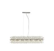 Sunburst 16Lt Bar Pendant - Chrome Metal &amp; Glass Beads image