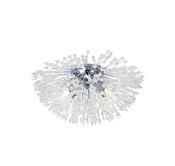 Sunburst 4Lt Flush - Chrome Metal &amp; Glass Beads image