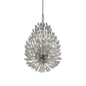 Peacock 20Lt Pendant - Chrome Metal &amp; Crystal