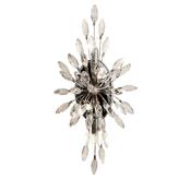 Peacock  4Lt Wall Light - Chrome Metal &amp; Crystal image