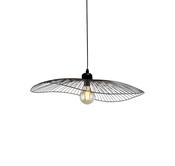 Wave Pendant Convertible to Flush - Black Metal image
