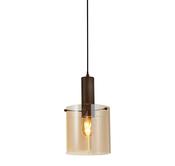 Sweden Pendant - Mocha Metal &amp; Amber Glass image