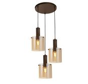 Sweden 3Lt Multi-Drop Pendant - Mocha Metal &amp; Amber Glass image