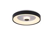 Polka LED Flush Ceiling Light, Matt Black image