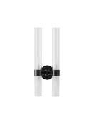 CENTURY Matt Black Metal Clear &amp; Frost Glass LED G9 4x5 Watt 230 Volt IP20 Bulb Excluded L: 17.5 W: 15 H: 46.5 cm image