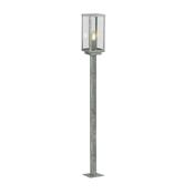 Box II Outdoor Post - Galvanised Silver Metal &amp; Glass