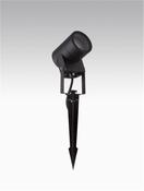 VIDA Black Aluminium &amp; Clear Glass LED GU10 1x10 Watt 220-240 Volt Bulb Excluded IP65 D: 7 W: 9.5 H: 21 cm