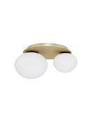 ALLEN Matt Gold Metal &amp; Milky White Structured Glass LED E14 1x5 Watt LED E27 1x12 Watt 230 Volt IP20 Bulb Excluded L: 45 W: 35 H: 21.5 cm image