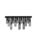 GUSTAVE Light Smoky Grey Glass &amp; Matt Black Metal LED G9 12x5 Watt 230 Volt IP20 Bulb Excluded L: 72 W: 10 H: 35.5 cm image