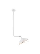 MIRBA Sandy White Metal Outside Gold Metal Inside LED E27 1x12 Watt 230 Volt IP20 Bulb Excluded L: 40 W: 27 H: 120 cm Fixed height Adjustable image