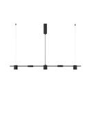 NORDIK Triac Dimmable Black Aluminium &amp; Acrylic LED 29 Watt 230 Volt 560Lm 3000K IP20 L: 127 H: 120 cm Adjustable Height