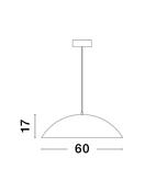 GLIM Triac Dimmable Sandy Black Outside Natural Wood Inside Aluminium &amp; Acrylic LED 42 Watt 230 Volt 2015Lm 3000K IP20 D: 58 H: 120 cm Adjustable Height image
