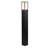 Avenue Outdoor Post - Black Metal &amp; Matt White Polycarbonate image