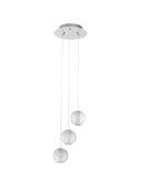 BRILLANTE Triac Dimmable Chrome Aluminium &amp; Acrylic LED 16 Watt 230 Volt 665Lm 3200K IP20 D: 22 H: 120 cm Adjustable Height image