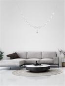 BRILLANTE Triac Dimmable Chrome Aluminium &amp; Acrylic LED 49 Watt 230 Volt 3256Lm 3200K IP20 L: 185 H: 120 cm Adjustable Height image