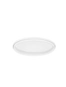 WILLOW Sandy White Aluminium &amp; Acrylic LED 52 Watt 230 Volt 6339Lm 3000K IP20 D: 60 H: 6 cm