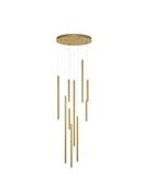 TRIMLE Triac Dimmable Sandy Gold Aluminium &amp; Acrylic LED 26 Watt 230 Volt 1861Lm 3000K IP20 D: 50 H: 220 cm Adjustable Height