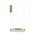 PERRINE Triac Dimmable Brushed Gold Aluminium &amp; Acrylic LED 22 Watt 230 Volt 1540Lm 3000K IP20 D: 40 H: 150 cm Adjustable Height image