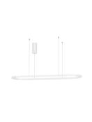CUPPE Triac Dimmable Sandy White Aluminum &amp; Acrylic LED 56 Watt 230 Volt 6989Lm 3000K IP20 L: 120 W: 35 H: 200 cm Adjustable Height image