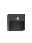 MARTA Anthracite Die-Casting Aluminium &amp; Clear Glass LED 1 Watt 57Lm 3000K 3.7 Volt Beam Angle 54º IP65 Switch On/Off L: 11.3 W: 8.9 H: 11.2 cm