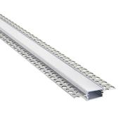 Rigel Plaster-in Wide 2m Aluminium Profile/Extrusion Silver