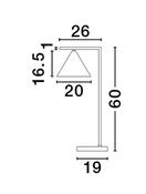 SWAY Brass Metal &amp; White Marble Base LED E27 1x12 Watt 230 Volt IP20 Bulb Excluded Cable Length: 130 cm D: 19 W: 26 H: 60 cm image