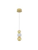 BRILLE Gold Aluminium &amp; Acrylic LED 6 Watt 230 Volt 322Lm 3200K IP20 D: 14 H: 150 cm Adjustable Height image