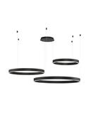 MOTIF 3000K Triac Dimmable Sandy Black Aluminium &amp; Acrylic LED 140 Watt 230 Volt 7840Lm IP20 D1: 60 D2: 80 D3: 100 H: 250 cm Adjustable Height image